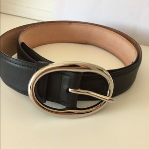 Coach black belt with polished silver buckle.
